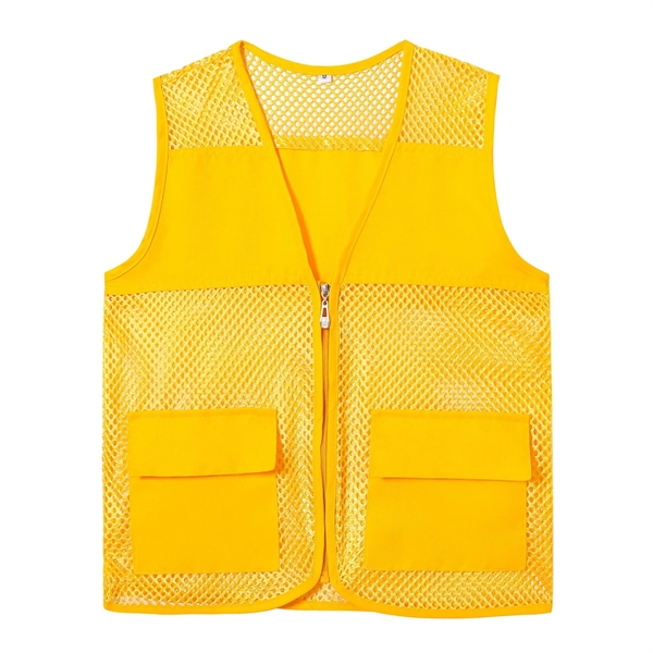 High Visibility Mesh Vest with Pockets - High Visibility Mesh Vest with Pockets - Image 4 of 7