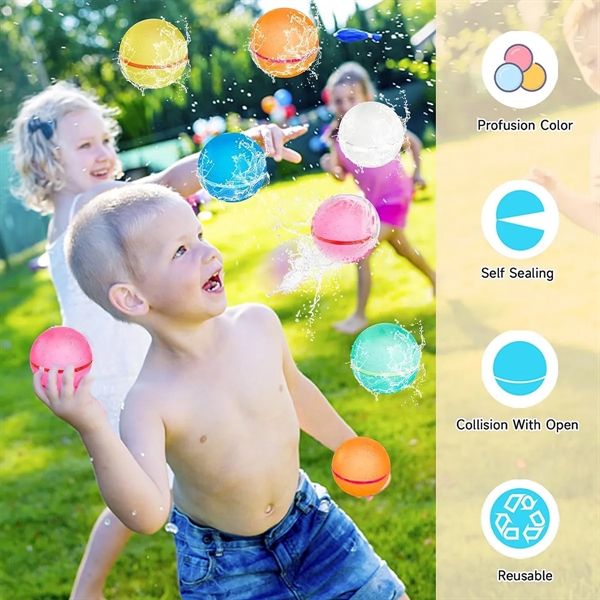 Set of 6 Reusable Water Balloons - Set of 6 Reusable Water Balloons - Image 3 of 5