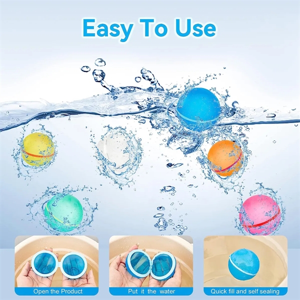Set of 6 Reusable Water Balloons - Set of 6 Reusable Water Balloons - Image 4 of 5