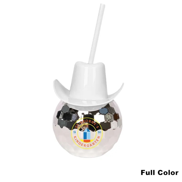 20 oz Cowboy Hat Disco Cocktail Ball Cups Tumbler With Straw - 20 oz Cowboy Hat Disco Cocktail Ball Cups Tumbler With Straw - Image 1 of 7