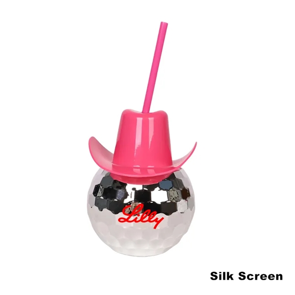 20 oz Cowboy Hat Disco Cocktail Ball Cups Tumbler With Straw - 20 oz Cowboy Hat Disco Cocktail Ball Cups Tumbler With Straw - Image 2 of 7