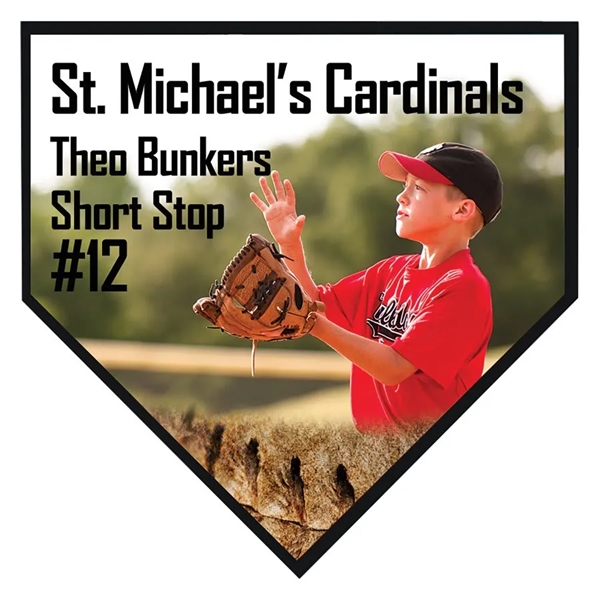 Unisub Sublimatable Small Home Plate Plaque with Black Edge - Unisub Sublimatable Small Home Plate Plaque with Black Edge - Image 0 of 0