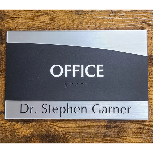 5" x 8" ADA Sign With Exchangeable Magnetic Name Piece - 5" x 8" ADA Sign With Exchangeable Magnetic Name Piece - Image 0 of 0