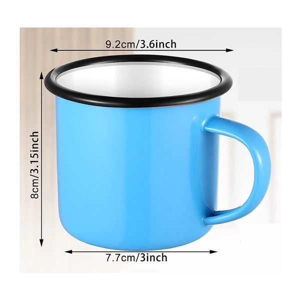 12oz Enamel Coffee Mugs with Handle - 12oz Enamel Coffee Mugs with Handle - Image 1 of 1
