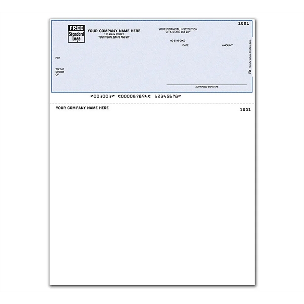 Custom Laser Top Check with Multi-Purpose Voucher