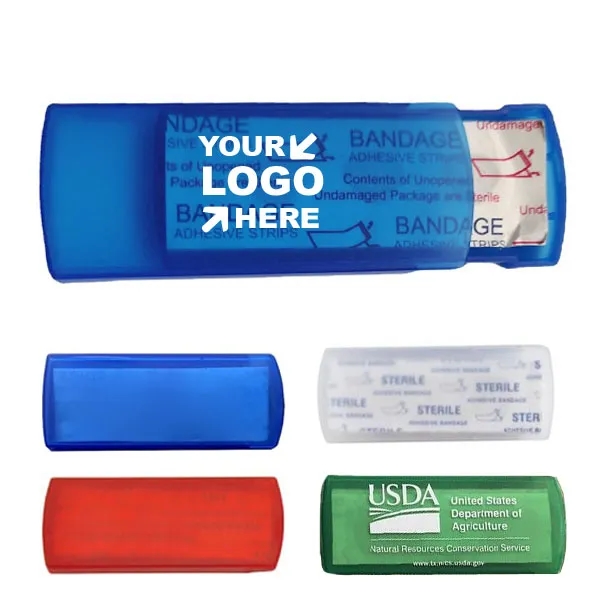 Imprinted Plastic Bandage Dispenser - Imprinted Plastic Bandage Dispenser - Image 0 of 3