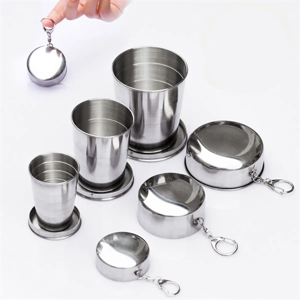Travel Cup Stainless Steel Folding - Travel Cup Stainless Steel Folding - Image 1 of 3
