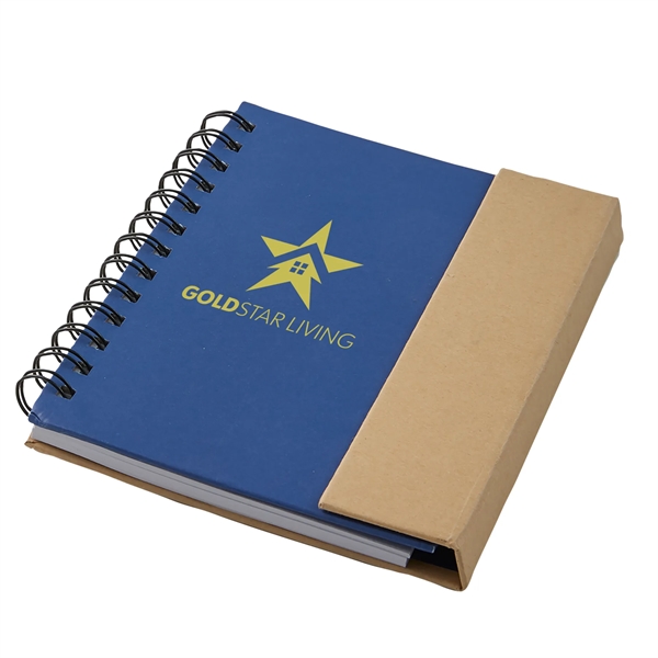 Eco Magnetic Notebook with Sticky Notes & Pen - Eco Magnetic Notebook with Sticky Notes & Pen - Image 2 of 11