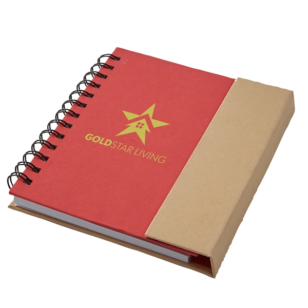 Eco Magnetic Notebook with Sticky Notes & Pen - Eco Magnetic Notebook with Sticky Notes & Pen - Image 6 of 11