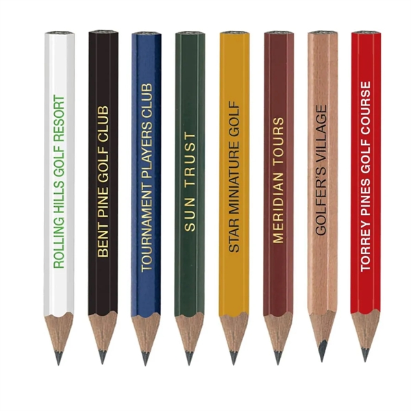 Golf Pencil with Eraser Round Hex Shaped - Golf Pencil with Eraser Round Hex Shaped - Image 0 of 3