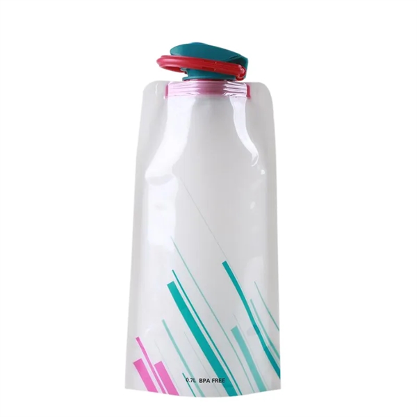 Foldable Water Bottle with Hook and Loop - Foldable Water Bottle with Hook and Loop - Image 1 of 6