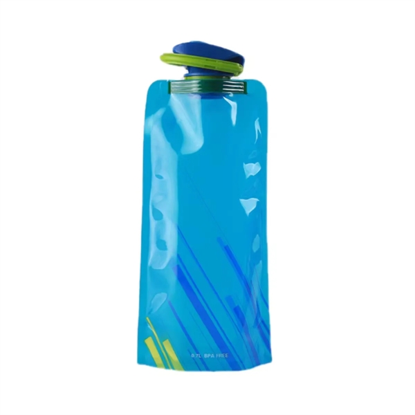 Foldable Water Bottle with Hook and Loop - Foldable Water Bottle with Hook and Loop - Image 3 of 6