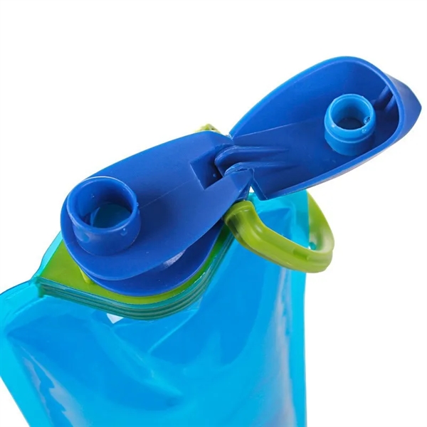 Foldable Water Bottle with Hook and Loop - Foldable Water Bottle with Hook and Loop - Image 6 of 6