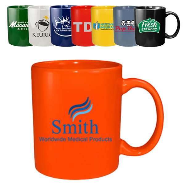 11 oz Vitrified C-Handle Coffee Mug - 11 oz Vitrified C-Handle Coffee Mug - Image 0 of 8