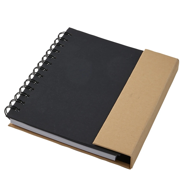 Eco Magnetic Notebook with Sticky Notes & Pen - Eco Magnetic Notebook with Sticky Notes & Pen - Image 1 of 11