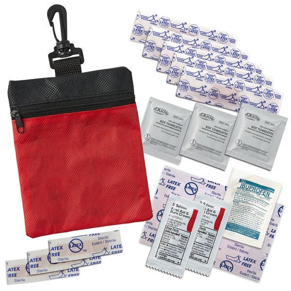 Crucial Care RPET First Aid Kit with Clip - Crucial Care RPET First Aid Kit with Clip - Image 7 of 7