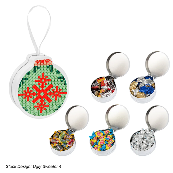 FULL COLOR ORNAMENT TIN WITH CANDY - FULL COLOR ORNAMENT TIN WITH CANDY - Image 0 of 1