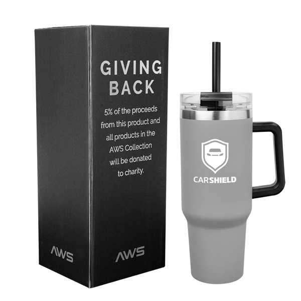 40 Oz. AWS Intrepid Stainless Steel Tumbler - 40 Oz. AWS Intrepid Stainless Steel Tumbler - Image 3 of 8