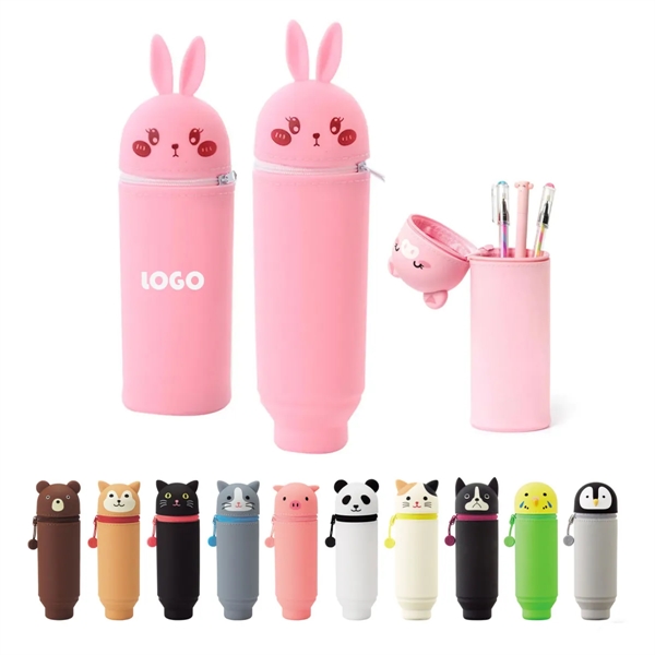 Stand Up Animals Silicone Pencil Case - Stand Up Animals Silicone Pencil Case - Image 0 of 5