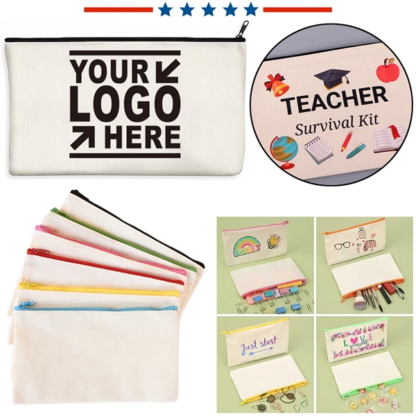 Canvas Pencil Bag - Canvas Pencil Bag - Image 0 of 11
