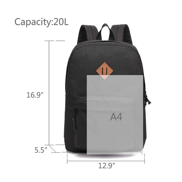 Customized Lightweight Classic Basic Backpack for School - Customized Lightweight Classic Basic Backpack for School - Image 1 of 2
