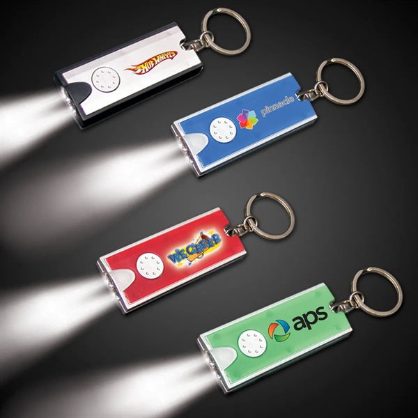 2 1/2" Rectangle Light Up Key Chain Flashlight - 2 1/2" Rectangle Light Up Key Chain Flashlight - Image 0 of 3