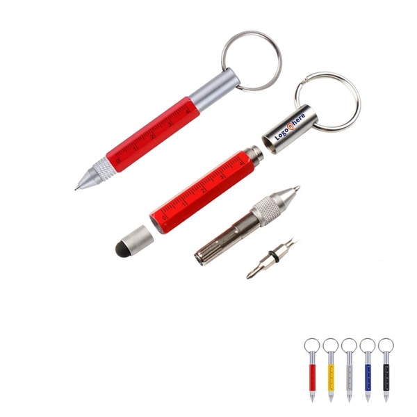 Multi Tool 6-In-1 Stylus Pen - Multi Tool 6-In-1 Stylus Pen - Image 0 of 2