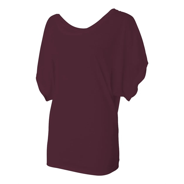 BELLA + CANVAS Women's Flowy Draped Dolman Tee - BELLA + CANVAS Women's Flowy Draped Dolman Tee - Image 17 of 75