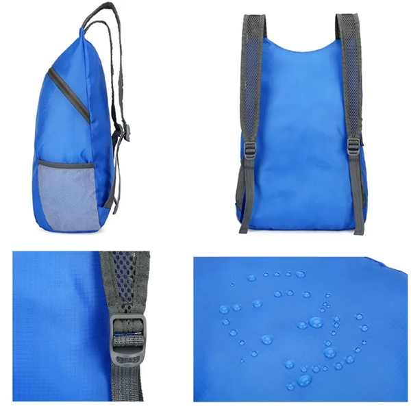 Outdoors Folding Waterproof Polyester Backpack - Outdoors Folding Waterproof Polyester Backpack - Image 2 of 10