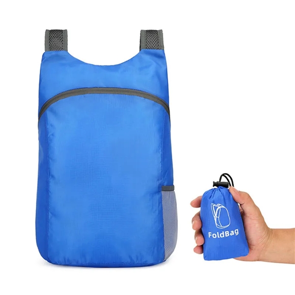 Outdoors Folding Waterproof Polyester Backpack - Outdoors Folding Waterproof Polyester Backpack - Image 3 of 10