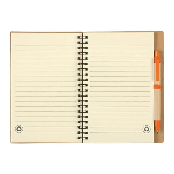 Eco Spiral Notebook with Pen - Eco Spiral Notebook with Pen - Image 1 of 6