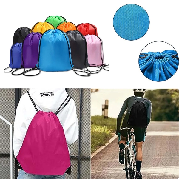 Multi-color 210D Polyester Bundle Pocket Drawstring Backpack - Multi-color 210D Polyester Bundle Pocket Drawstring Backpack - Image 1 of 1