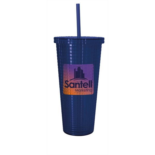 Square-Pattern Double-Wall Tumbler - 23 oz. - Square-Pattern Double-Wall Tumbler - 23 oz. - Image 3 of 11