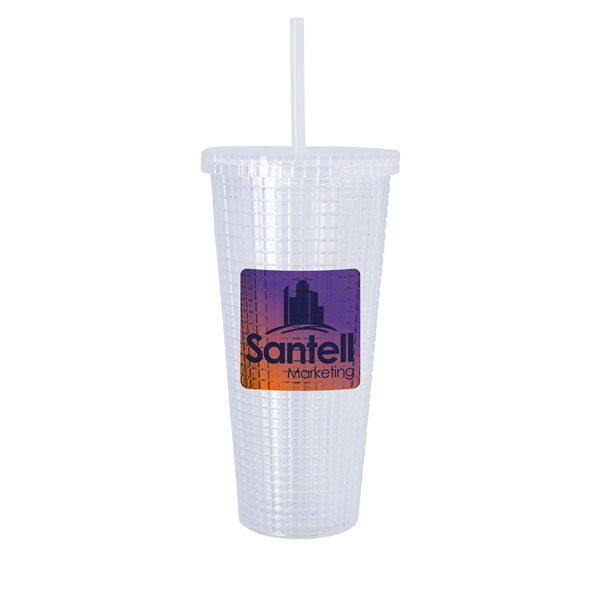 Square-Pattern Double-Wall Tumbler - 23 oz. - Square-Pattern Double-Wall Tumbler - 23 oz. - Image 1 of 11