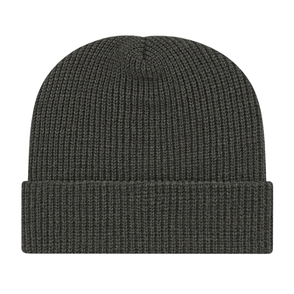 Ribbed Knit Cap with Cuff - Ribbed Knit Cap with Cuff - Image 1 of 7