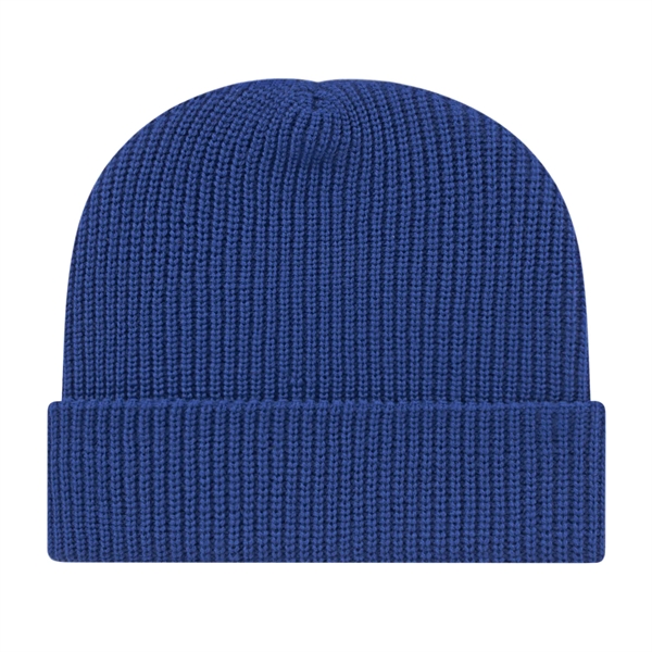 Ribbed Knit Cap with Cuff - Ribbed Knit Cap with Cuff - Image 6 of 7