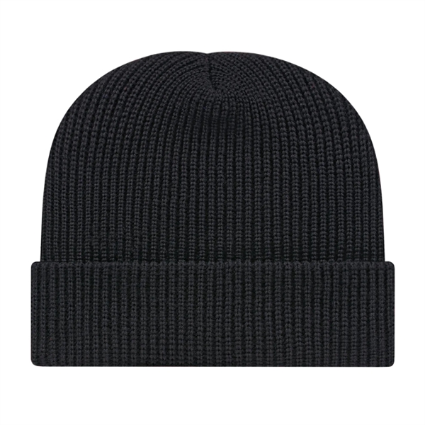 Custom Ribbed Knit Cap with Cuff