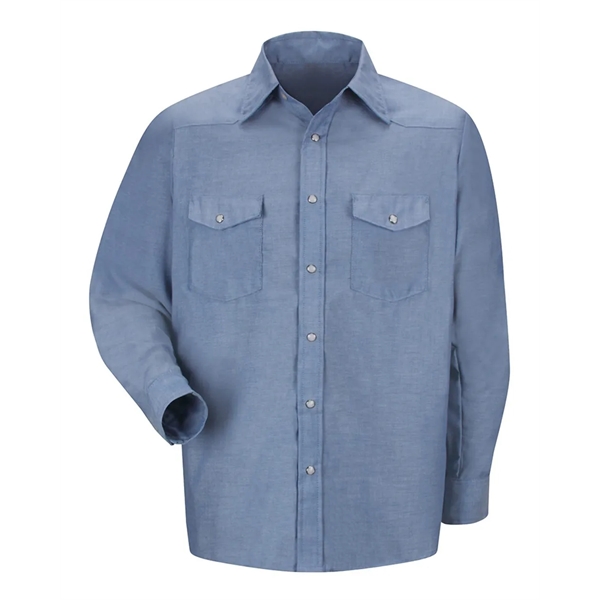 Red Kap Deluxe Western Style Long Sleeve Shirt - Red Kap Deluxe Western Style Long Sleeve Shirt - Image 1 of 2