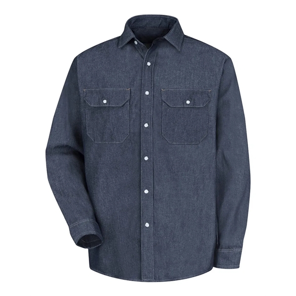Red Kap Deluxe Denim Long Sleeve Shirt - Red Kap Deluxe Denim Long Sleeve Shirt - Image 1 of 2