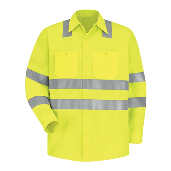 Red Kap High Visibility Work Shirt Tall Sizes - Red Kap High Visibility Work Shirt Tall Sizes - Image 5 of 8