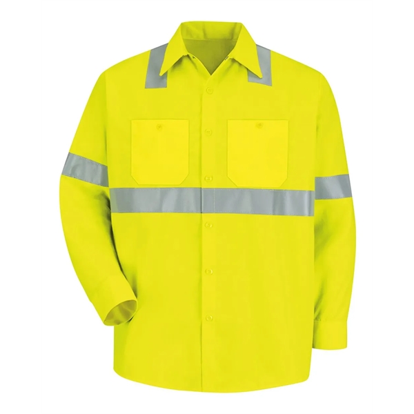 Red Kap High Visibility Work Shirt Tall Sizes - Red Kap High Visibility Work Shirt Tall Sizes - Image 7 of 8