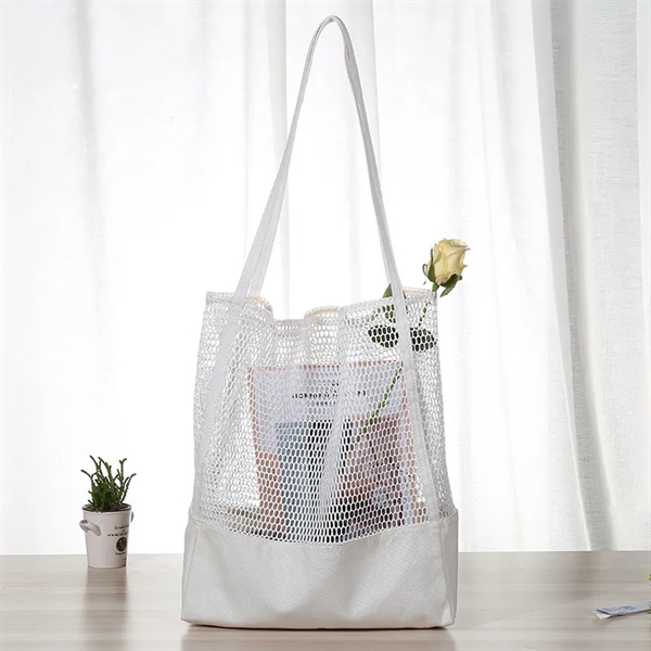 Sheer Mesh Tote Bag - Sheer Mesh Tote Bag - Image 2 of 3