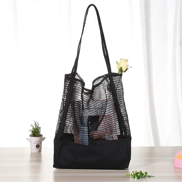 Sheer Mesh Tote Bag - Sheer Mesh Tote Bag - Image 3 of 3