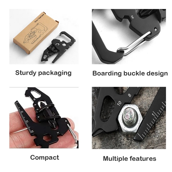 15 in 1 Tool Card Keychain - 15 in 1 Tool Card Keychain - Image 3 of 5