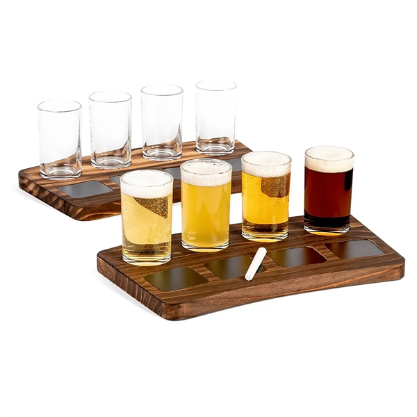 Vintage Beer Flight Serving Board - Vintage Beer Flight Serving Board - Image 1 of 5