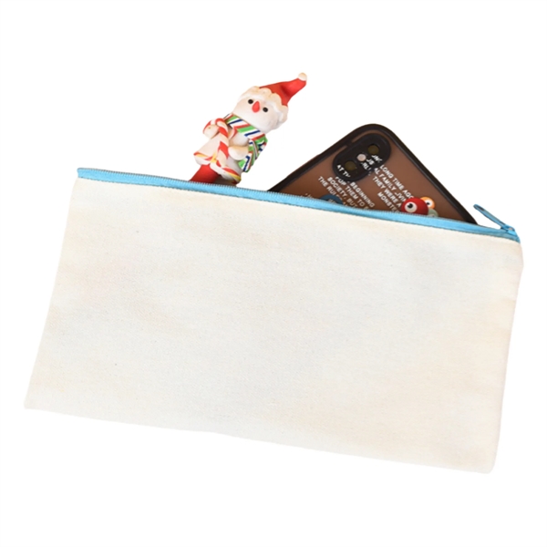 MOQ 100Full Color Multipurpose Canvas Zippered Pencil Case - MOQ 100Full Color Multipurpose Canvas Zippered Pencil Case - Image 2 of 7