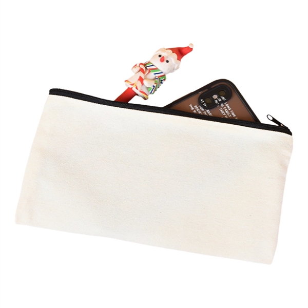 MOQ 100Full Color Multipurpose Canvas Zippered Pencil Case - MOQ 100Full Color Multipurpose Canvas Zippered Pencil Case - Image 4 of 7