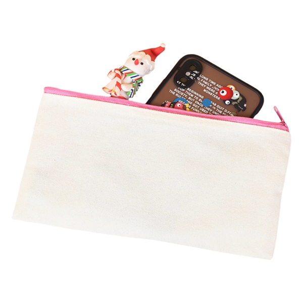 MOQ 100Full Color Multipurpose Canvas Zippered Pencil Case - MOQ 100Full Color Multipurpose Canvas Zippered Pencil Case - Image 5 of 7
