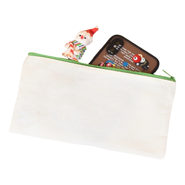 MOQ 100Full Color Multipurpose Canvas Zippered Pencil Case - MOQ 100Full Color Multipurpose Canvas Zippered Pencil Case - Image 6 of 7