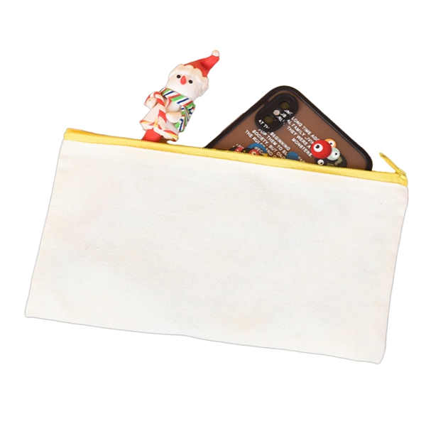 MOQ 100Full Color Multipurpose Canvas Zippered Pencil Case - MOQ 100Full Color Multipurpose Canvas Zippered Pencil Case - Image 7 of 7